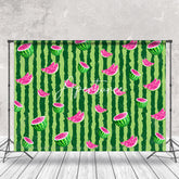 Aperturee - Watermelon Stripe Flesh Birthday Backdrop For Photo